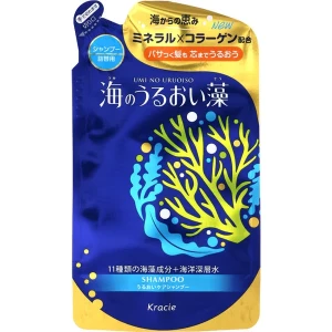Восстанавливающий шампунь с экстрактом морских водорослей - Kracie Kracie Umi No Uruoiso Shampoo, сменный блок, 420 мл