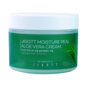 Зволожуючий крем для обличчя з алое - Jigott Moisture Real Aloe Vera Cream, 150 мл