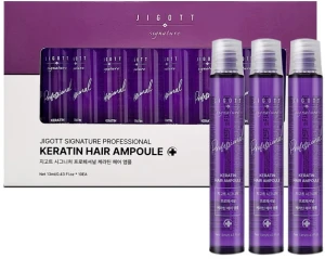 Ампула для волосся з кератином - Jigott Signature Professional Keratin Hair Ampoule, 13 мл, 1 шт