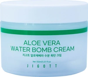 Успокаивающий крем с экстрактом алоэ - Aloe Water Blue Cream - Jigott Aloe Vera Water Bomb Cream, 150 мл