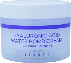 Зволожуючий крем для обличчя з гіалуроновою кислотою - Jigott Hyaluronic Acid Water Bomb Cream, 150 мл