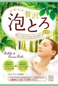 Ароматична пінна сіль для ванни з колагеном і гіалуроновою кислотою "Цілющий ліс" - COW Bubble Aroma Bath Salt Healing Forest, 30 г