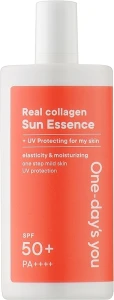 Сонцезахисна есенція з колагеном - One-Day's You Real Collagen Sun Essence SPF 50+ PA++++, 55 мл