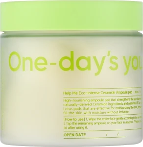 Тонер-диски с керамидами - One-Day's You Help Me! Eco-Intense Ceramide Ampoule Pad, 90 шт