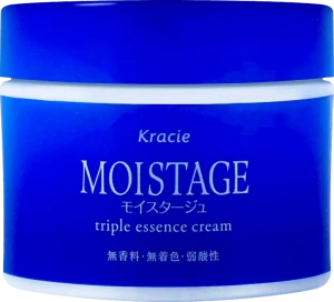 Зволожуючий нічний крем для обличчя потрійної дії - Kracie Moistage Tripple Essence Cream, 100 г