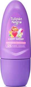 Дезодорант шариковый "Сладкие фантазии" - Tulipan Negro Candy Fantasy Deo Roll On, 50 мл