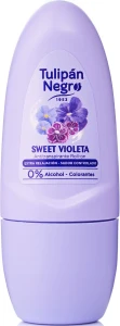 Дезодорант кульковий "Солодка фіалка" - Tulipan Negro Sweet Violet Deo Roll On, 50 мл