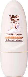 Дезодорант кульковий "Білий кокос" - Tulipan Negro White Coconut Deo Roll On, 50 мл