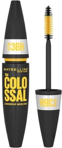Стойкая тушь для ресниц - Maybelline New York The Colossal 36H Longwear Mascara, Black, 10 мл