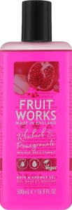 Гель для душа "Ревень и гранат" - Grace Cole Fruit Works Rhubarb & Pomegranate, 500 мл