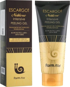 Пілінг-гель для обличчя з екстрактом королівського равлика - FarmStay Escargot Noblesse Intensive Peeling Gel, 180 мл