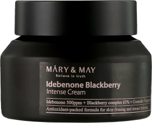 Антивіковий крем з ідебеноном та ожиновим комплексом - Mary & May Idebenone Blackberry Complex Intense Cream, 70 г