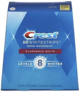 Отбеливающие полоски для зубов - Crest 3D Whitestrips Dental Whitening Kit Glamorous White, 14 шт