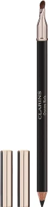 Олівець для очей з пензликом - Clarins Crayon Khol Long-Lasting Eye Pencil With Brush, 01 Carbon Black, 1.05 г