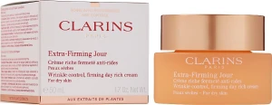 Зміцнюючий денний крем - Clarins Extra-Firming Jour Day Rich Cream, 50 мл