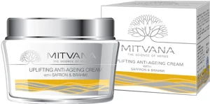 Крем для обличчя антивіковий з шафраном та брахмі. - Mitvana Uplifting Anti-Ageing Cream with Saffron & Brahmi, 50 мл