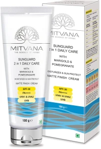 Солнцезащитный крем 2в1 для ежедневного ухода - Mitvana Sunguard 2in1 Daily Care SPF 30 PA++++, 100 мл