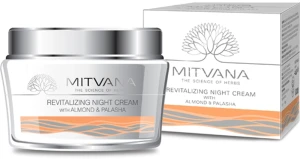 Нічний відновлюючий крем для обличчя з мигдалем - Mitvana Revitalizing Night Cream with Almond & Palasha, 50 мл