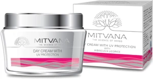 Крем для обличчя денний з УФ захистом - Mitvana Day Cream With UV Protection with Hibiscus & Licorice, 50 мл