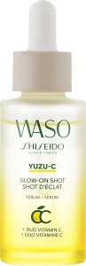 Двофазна сироватка для обличчя - Shiseido Waso Yuzu-C Glow-On Shot, 28 мл