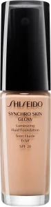 Тональная основа-флюид для лица - Shiseido Synchro Skin Glow Luminizing Fluid Foundation SPF 20, Rose 3, 30 мл