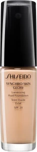 Тональна основа-флюїд для обличчя - Shiseido Synchro Skin Glow Luminizing Fluid Foundation SPF 20, Neutral 3, 30 мл