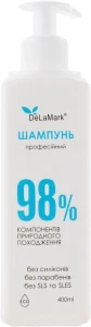 Delamark Профессиональный шампунь для волос 98% компонентов природного происхождения, 400 мл