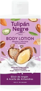 Лосьйон для тіла "Арганова та мигдальна олія" - Tulipan Negro Elixir Argan & Almond Oil Body Lotion, 400 мл