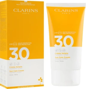 Сонцезахисний крем для тіла - Clarins Solaire Corps Hydratante Cream SPF 30, 150 мл