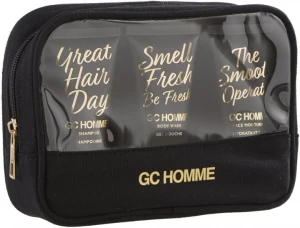 Набор GC Homme Energise (cr/50ml + sh/gel/100ml + shm/50ml + bag/1pc) - Grace Cole GC Homme Energise, Крем для лица 50 мл + Гель для душа 50 мл + Шампунь  50 мл + косметичка
