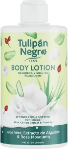 Лосьон для тела "Алоэ вера, хлопок и шиповник" - Tulipan Negro Aloe Vera Cotton & Rosehip Body Lotion, 400 мл