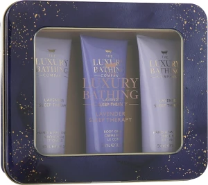 Набір для рук та тіла - Grace Cole The Luxury Bathing Lavender Sleep Therapy Calming Moments Metal Box, 3 продукти