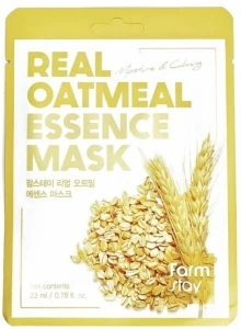 Тканинна маска для обличчя з екстрактом вівса - FarmStay Real Oatmeal Essence Mask, 23 мл, 1 шт
