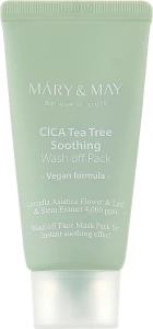 Успокаивающая очищающая маска для лица - Mary & May Mary & May Cica Tea Tree Soothing Wash Off Pack, 30 г