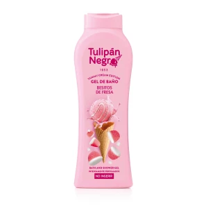 Гель для ванни та душу з ароматом солодкої полуниці - Tulipan Negro Yummy Cream Edition Strawberry Kisses Bath And Shower Gel, 650 мл