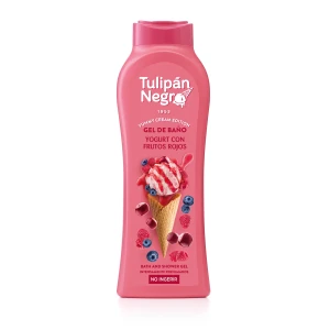 Гель для душу "Ягідний йогурт" - Tulipan Negro Yummy Cream Edition Bath And Shower Gel Yoghurt With Red Fruits, 650 мл