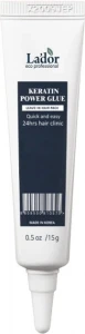 Кератинова сироватка з колагеном для сухого, пошкодженого волосся та посічених кінчиків - La'dor Keratin Power Glue, 15 г