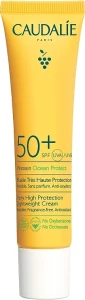 Легкий сонцезахисний крем для обличчя - Caudalie Vinosun Protect Very High Lightweight Cream SPF 50+, 40 мл