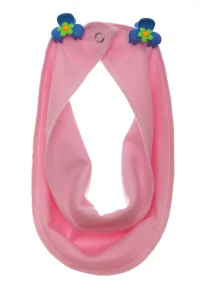 BABYKROHA Нагрудник на кнопке Babykroha розовый, 3м+