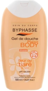 Гель для душу "Квітка тіаре" - Byphasse Plaisir Shower Gel Tiare Flower, 500 мл