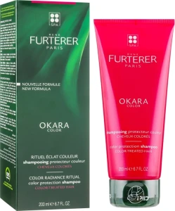 Шампунь для фарбованого та пошкодженого волосся - Rene Furterer Okara Color Protection Shampoo, 200 мл