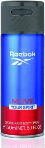 Дезодорант для тела - Reebok Move Your Spirit Deodorant Body Spray For Men, 150 мл