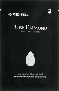 Тканинна маска з алмазною пудрою - Medi peel Rose Diamond Radiant Glow Mask, 25 мл, 1 шт