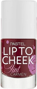 Тінт для губ та щік - Pastel Lip To Cheek Tint, тон 01 CARMEN, 9.6 мл