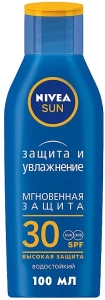 Лосьон увлажняющий солнцезащитный "Защита и увлажнение" - Nivea SPF 30 Sun Care, 400 мл
