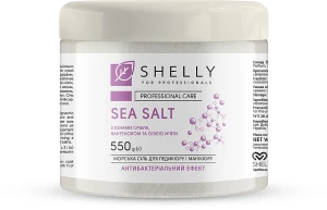 Shelly Антибактеріальна сіль для ванн з іонами срібла, пантенолом і олією м'яти Professional Care Sea Salt