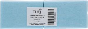Tufi profi Безворсовые салфетки плотные, 4х6см, 70 шт, голубые Premium