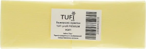 Tufi profi Безворсові серветки щільні, 4х6 см, 70 шт., жовті Premium
