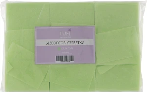Tufi profi Безворсовые салфетки 4х6см, 540 шт, салатовые Premium