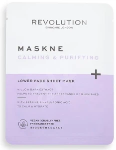 Revolution Skincare Маска для обличчя Maskcare Maskne Calming & Purifying Lower Face Sheet Mask